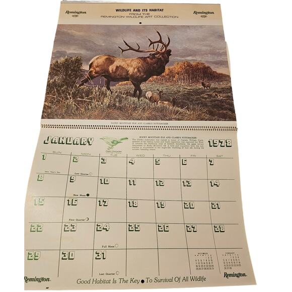 1978 Vintage Remington Dupont Calendar Hunting and Wildlife Memorabilia - Picture 2 of 7